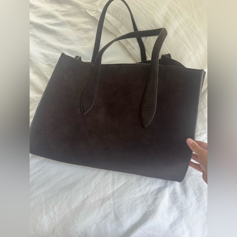 Massimo Dutti Elegant Brown Suede Tote Bag - Picture 5 of 11